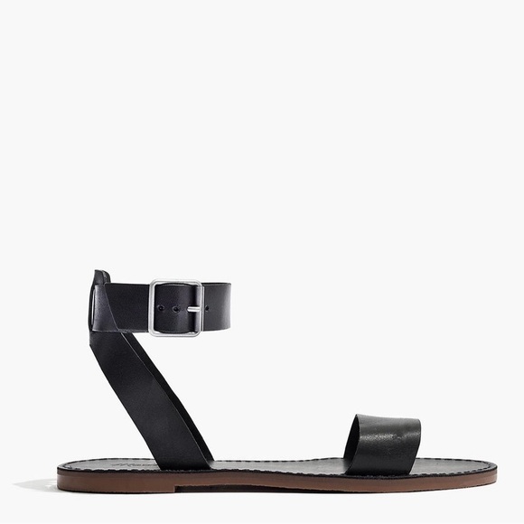 Madewell‎ Black Leather Boardwalk Sandals Sz. 7 - Picture 4 of 10